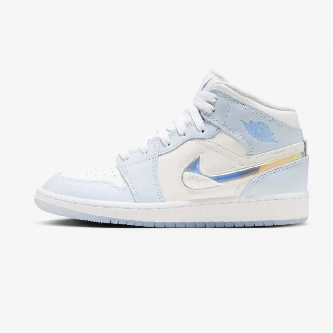 Air Jordan 1 Mid GS 冰雪奇缘 冰蓝色 中帮女款篮球鞋FQ9117-400