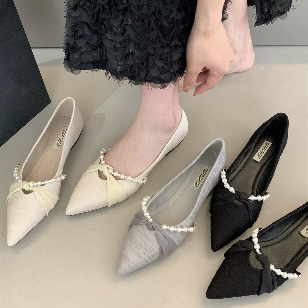 大码凉鞋41-43女鞋脚宽脚胖鞋子女夏季新款玛丽珍单鞋平底尖头42