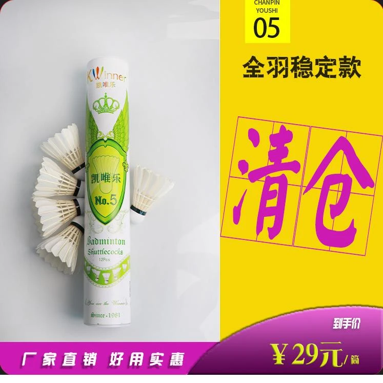 凯唯乐羽毛球球12只比赛用球稳定耐打耐用弹力好专业人气厂家直销