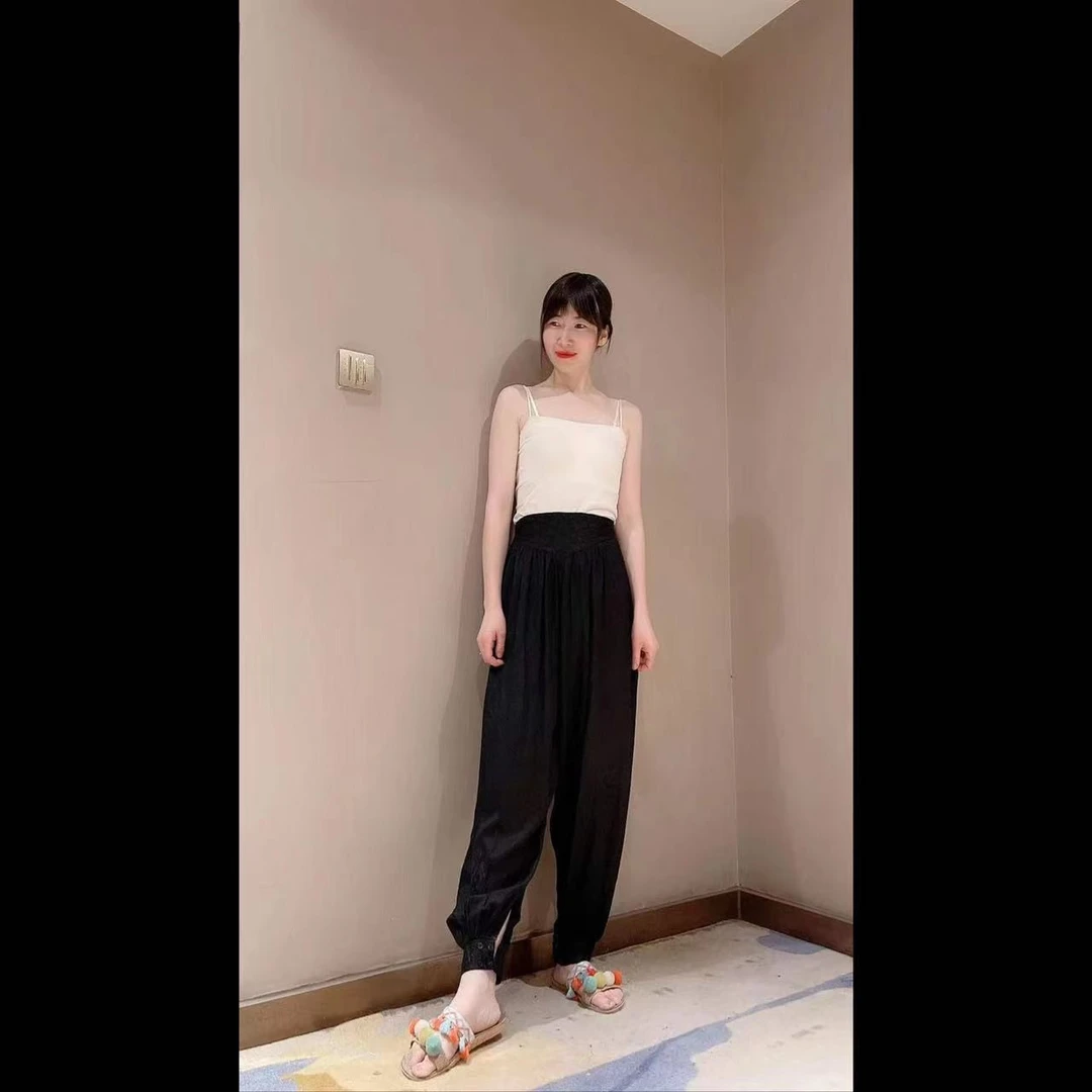 卡雅家哈伦裤女新款宽松大码灯笼裤纯色休闲