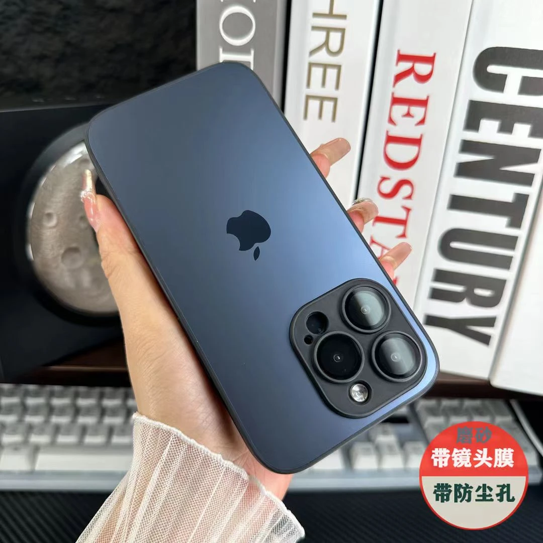 新款适用苹果16高级感手机壳15/14pro磨砂手感AG13promax防摔壳12
