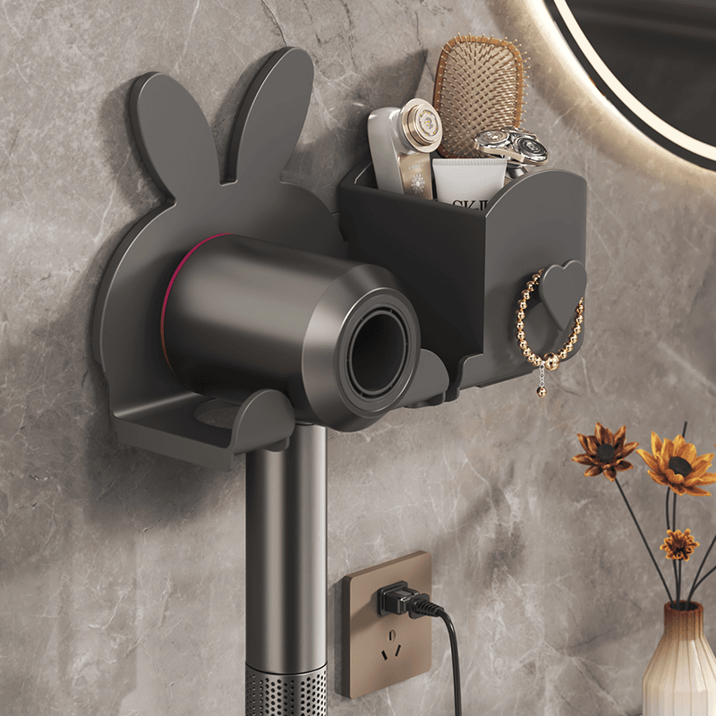 【优支】吹风机置物架免打孔吹风机支架卫生间免安装壁挂架浴室