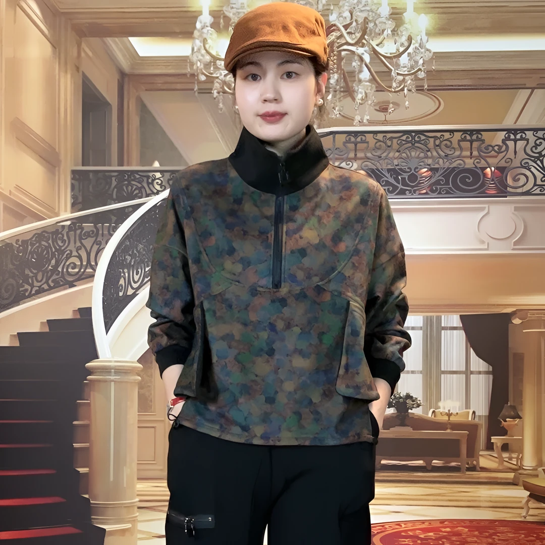 【文艺复兴】设计师款 高领德绒加厚保暖冬款卫衣 3124
