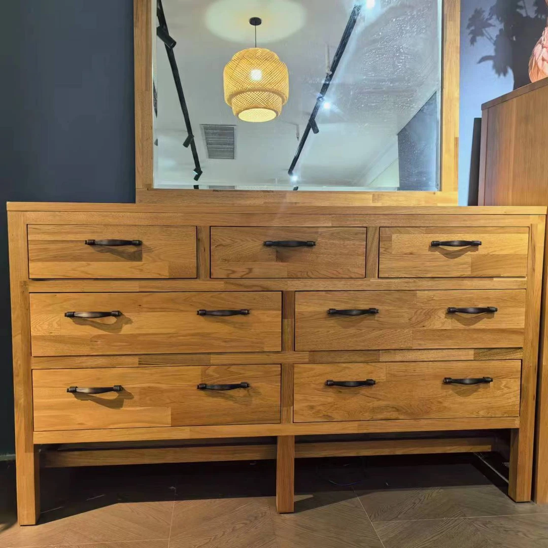 樱桃木 原木色 1620×500×970 美式实木七斗柜餐边柜270608