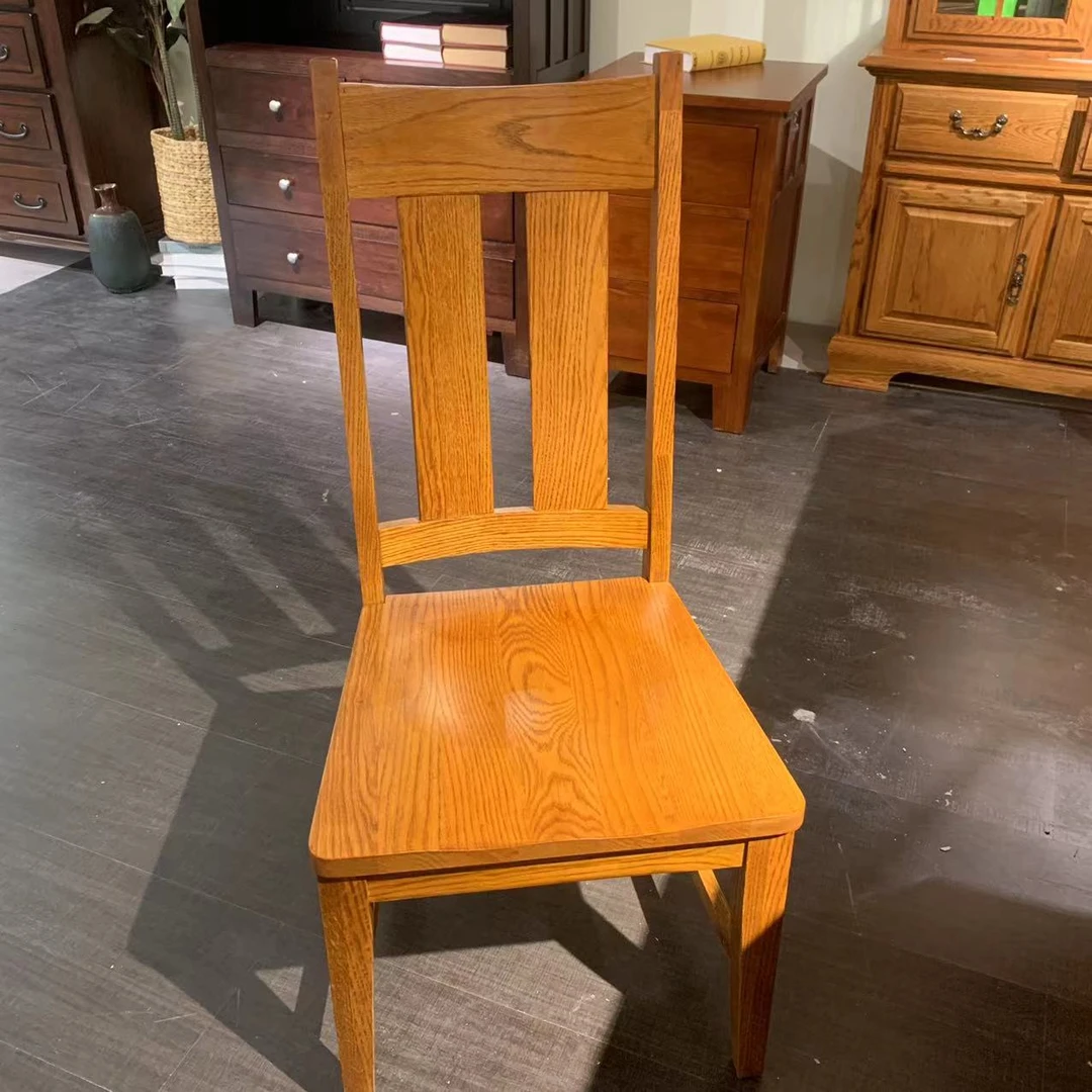 书椅【长53*厚52*高112】美式实木椅（自己简易安装餐桌餐椅 192003