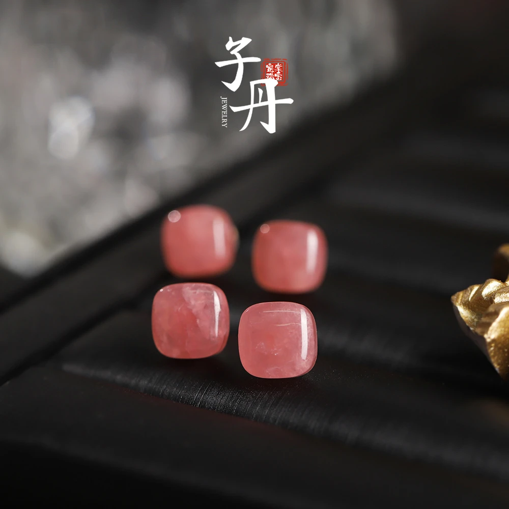 【诗语】红纹石耳钉T1-081（多样性发/发一对） C4-216