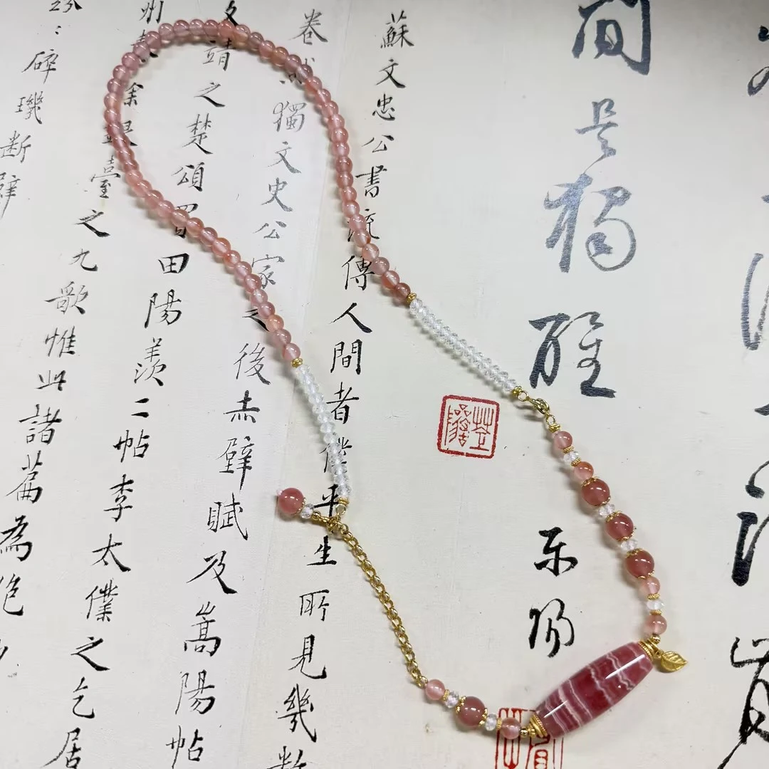 【雯雯】红纹石项链 W1-023 C4-346