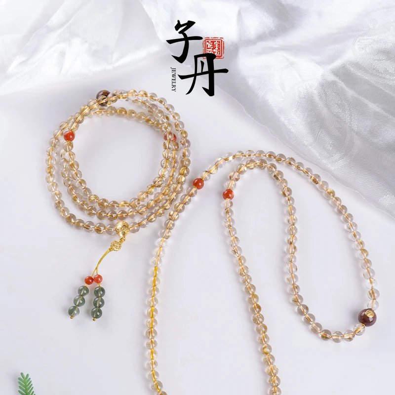 【雯雯】18K金发晶108项链（多样性发/发一条）W3-112 C3-394