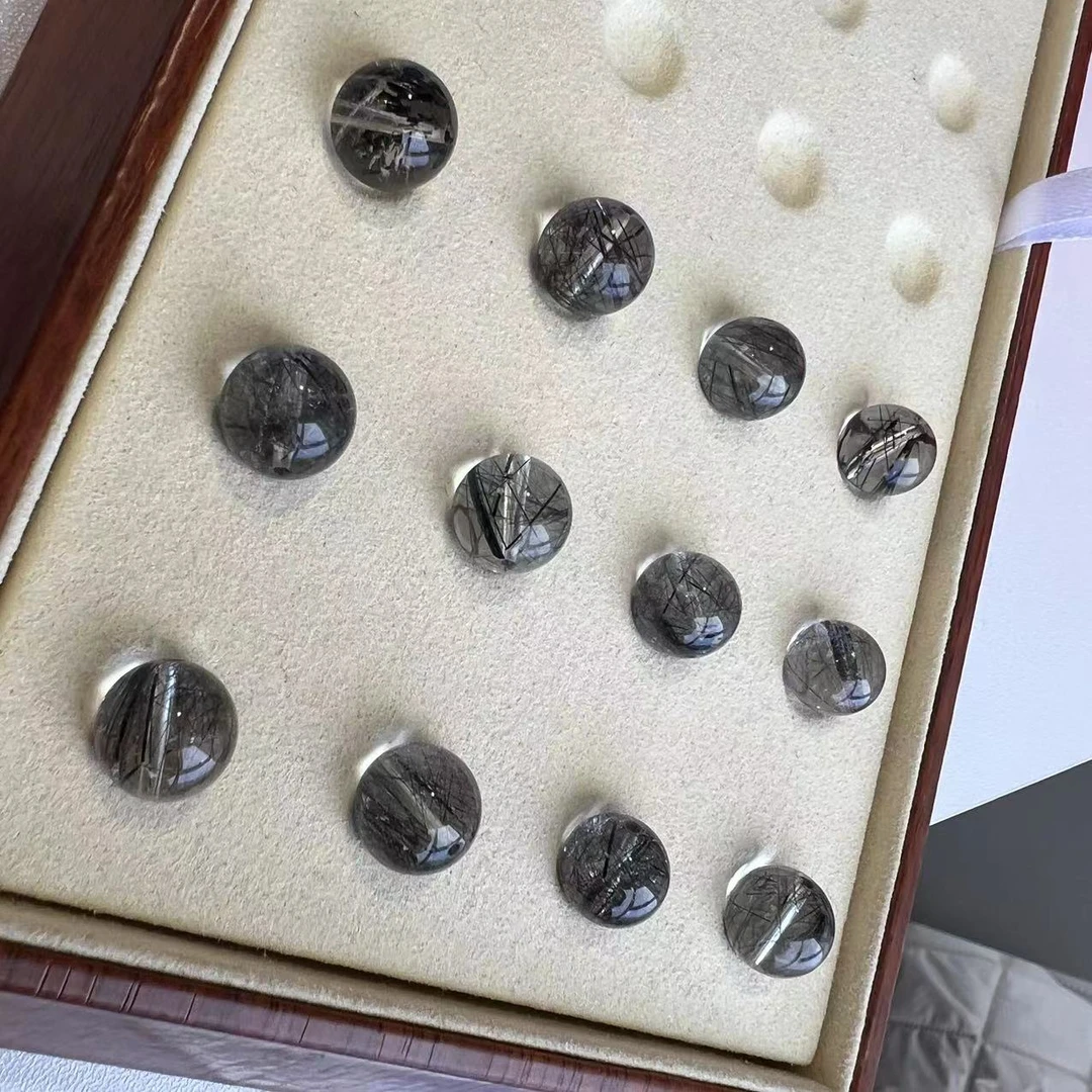 【诗语】黑发晶单珠11mm（多样性发/发一个）QT-064