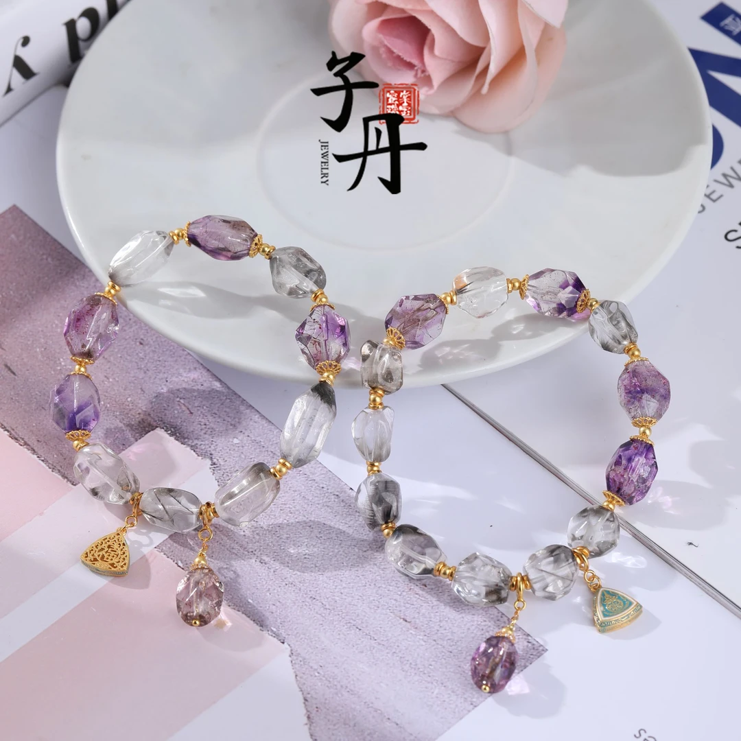 【诗语】黑银钛DIY手串（多样性发/发一条）T1-105 B2-083