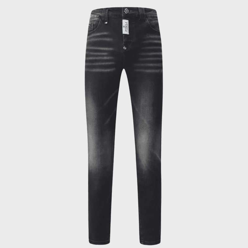 PHILIPP PINLIPP男士时尚百搭黑色水洗潮流牛仔裤男牛仔裤子