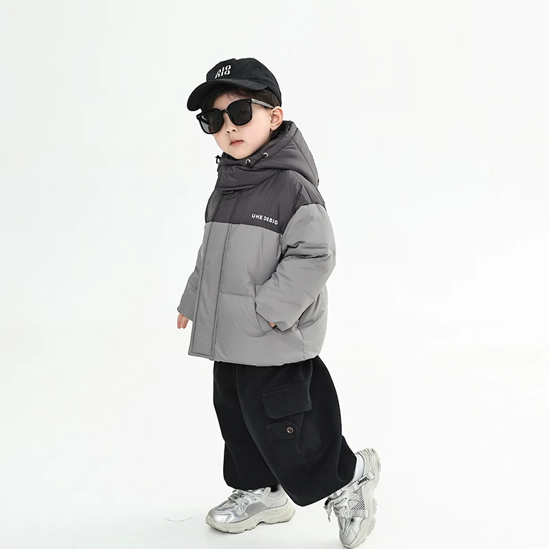 LAOBAO男童冬季羽绒服儿童撞色加厚男孩冬款500150