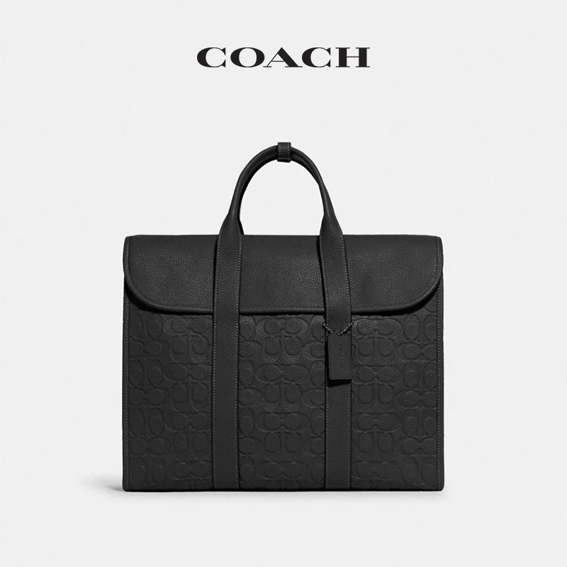 【银泰百货】COACH/蔻驰男士经典标志皮革GOTHAM公事包C5320