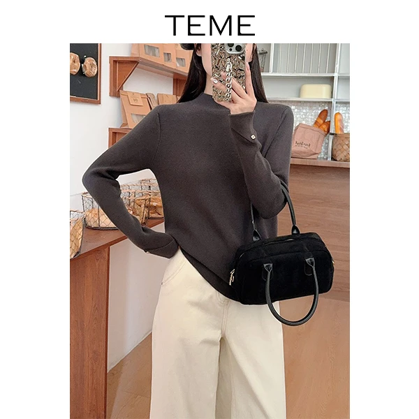 【女装优选WL】TEME简约软糯针织打底衫2E410B0139