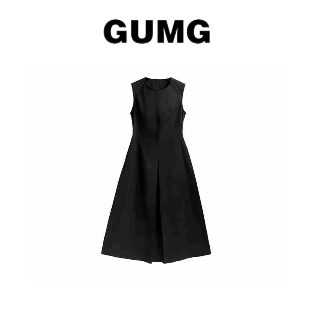 【女装优选】GUMG-韩极简长裙显瘦气质夏季女装连衣裙2407770082