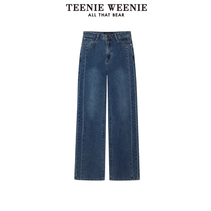 【女装优选KY】Teenie Weenie小熊休闲女简约时尚牛仔裤TTTJ24O903Z