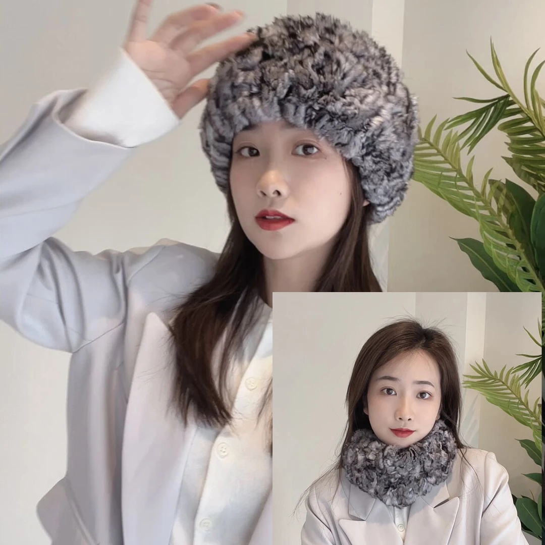 轻奢龙猫围脖男女冬季通用保暖加厚帽子可做毛毛领子发箍