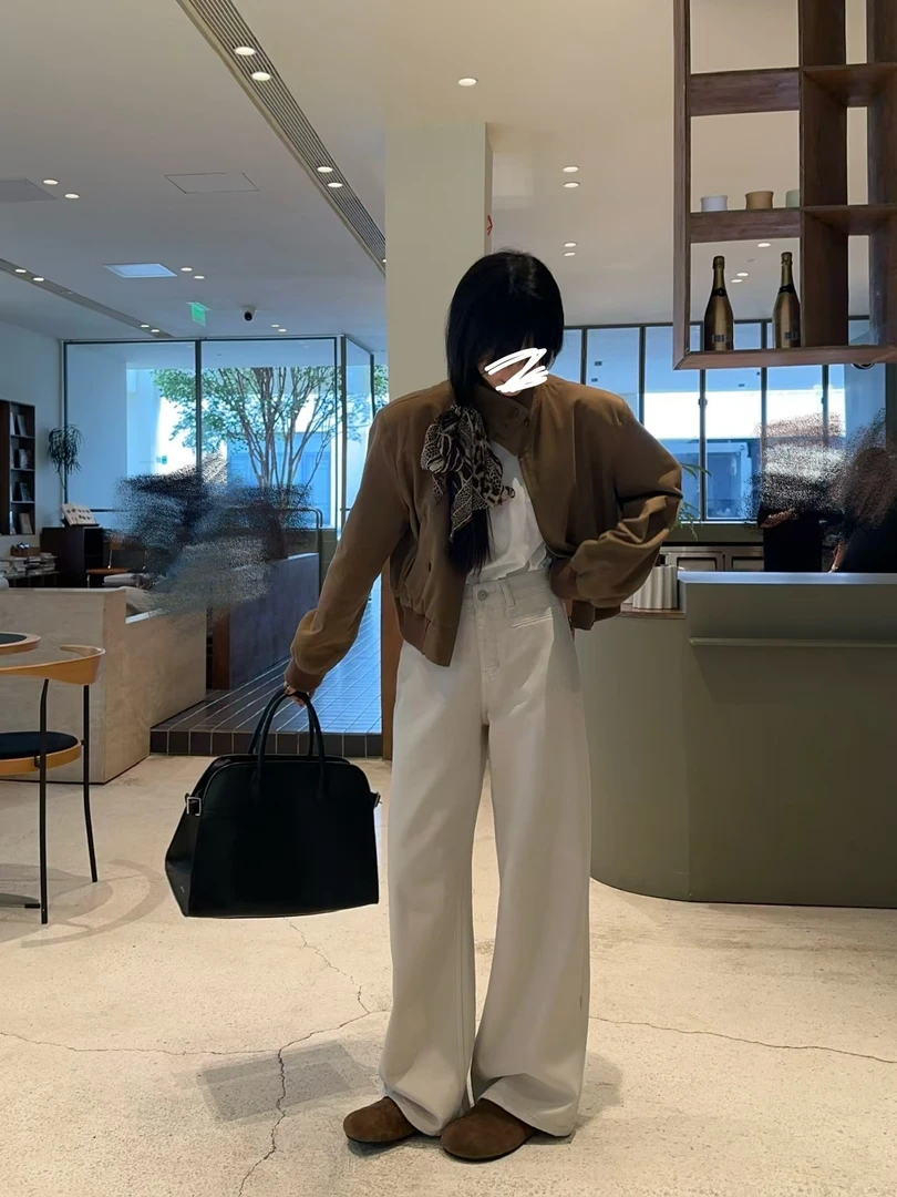 GD#植绒高腰宽松阔腿裤#5515（104cm裤长）kc