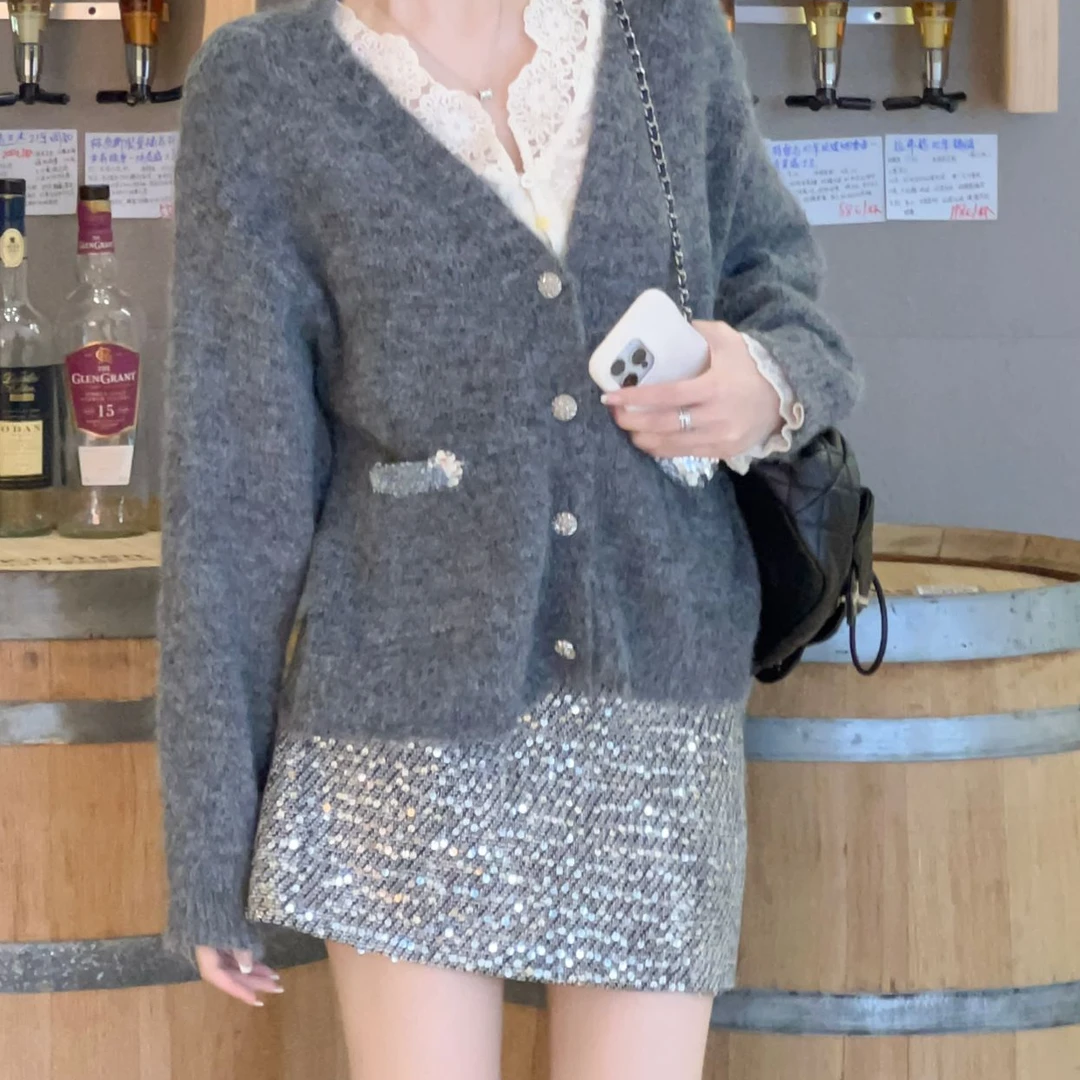 【芝士Cheese】盖茨比晚宴 华丽绮梦气质名媛重工亮片闪闪半身裙