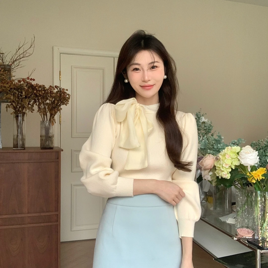 【YIYUN 清欲佳人】温柔毛衣设计感气质显瘦甜美上衣