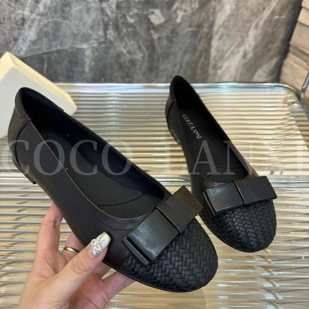 【若家】平底鞋气质百搭女士黑色软底浅口低跟跟鞋24DX181LX