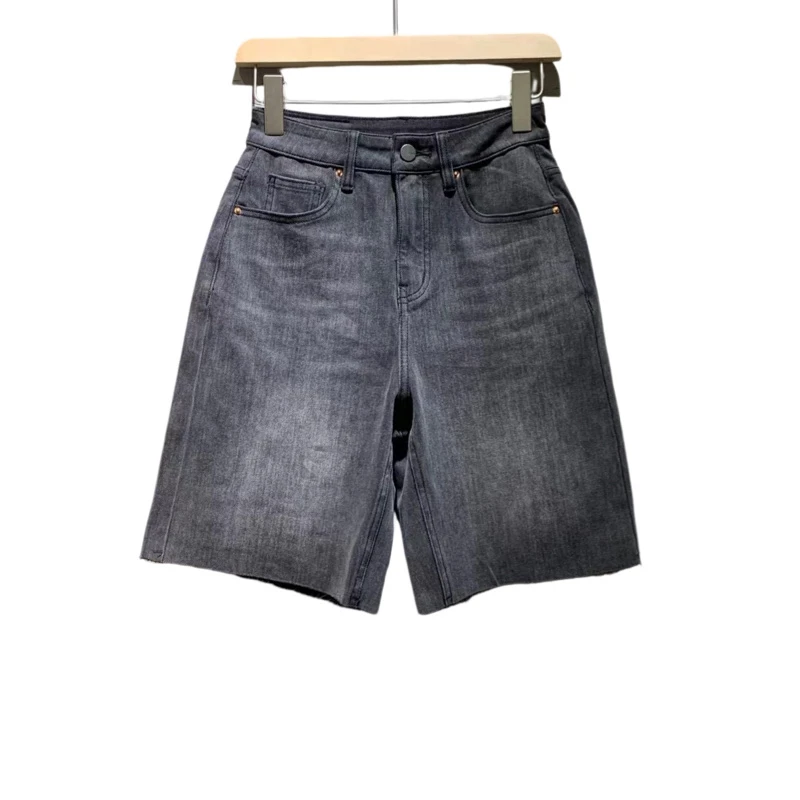 清仓！进口土耳其面料黑灰弹力五分裤 百搭显瘦！