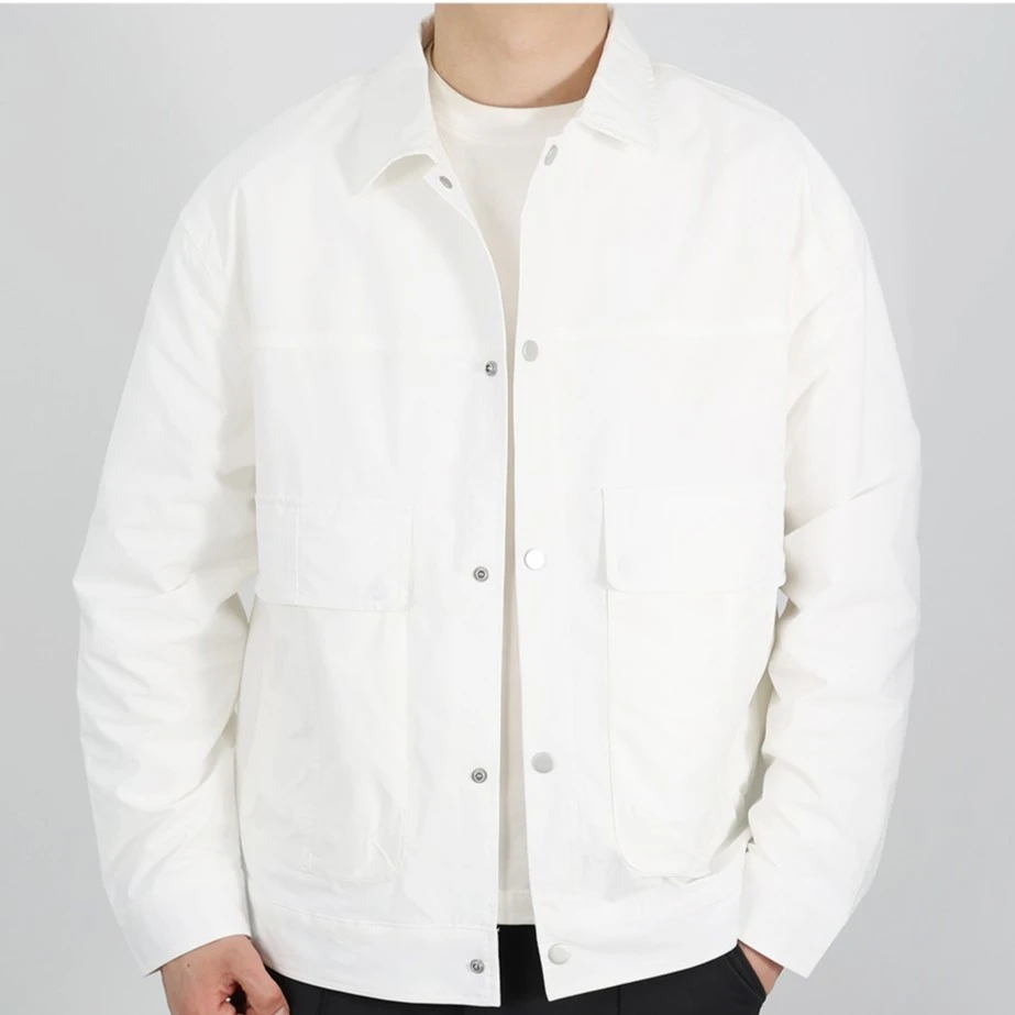 春季男士新款工装休闲翻领百搭夹克外套-8801