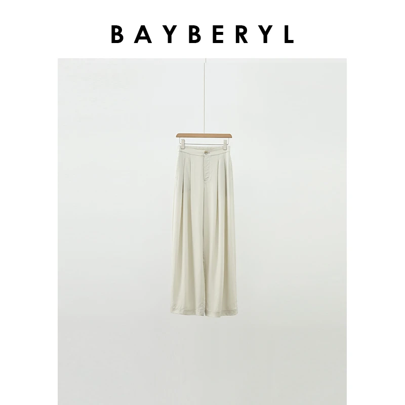 Z6-BAYBERYL老贝双砂洗天S毛垂顺松紧通勤西裤休闲裤XXK4F0427