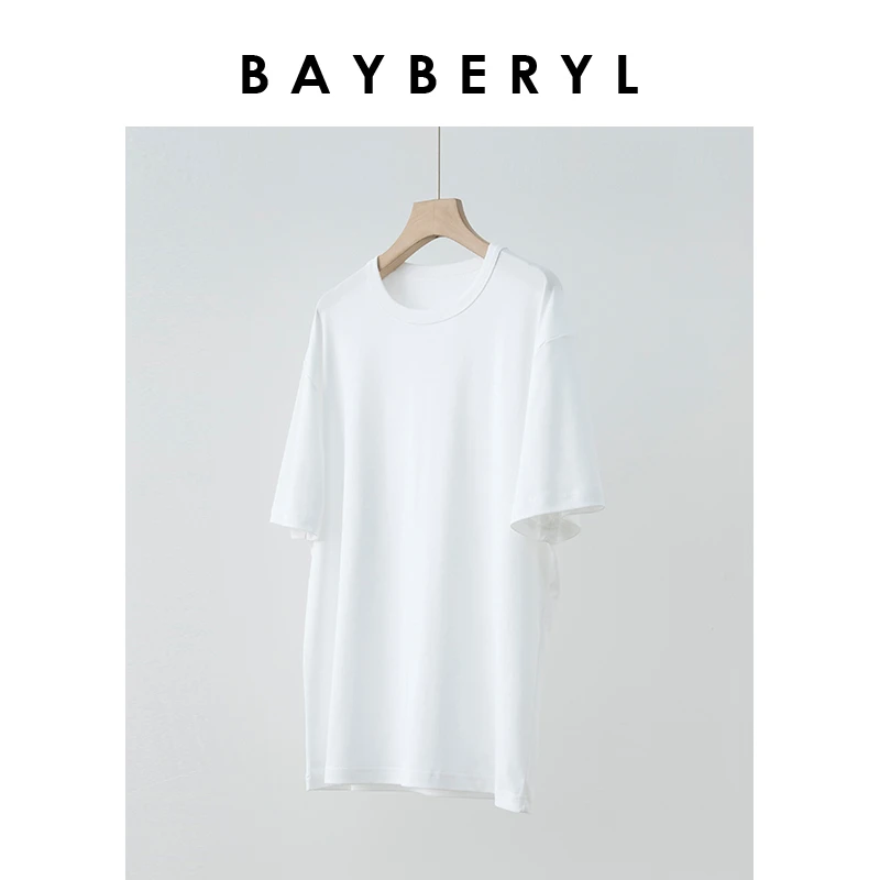 BAYBERYL老贝家属T白色百搭经典棉圆领舒适24春短袖NT4A0303-1/21