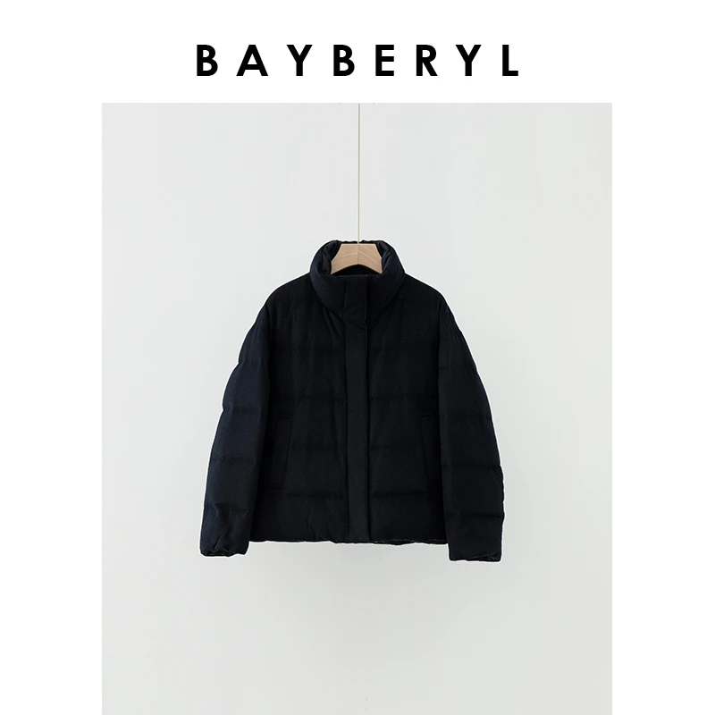 Z7-BAYBERY老贝亚特*两穿立领绗缝短款宝藏羽绒服YRF4H2402-10/3