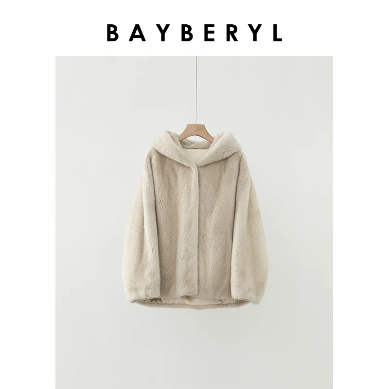BAYBERYL老贝珍珠白水水*连帽年轻奢感保暖冬外套PY4J2227
