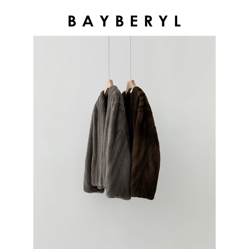 BAYBERYL老贝丹麦全抽*水水轻奢百搭冬时尚V领外套PY4J1829