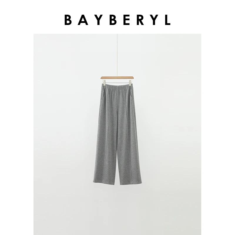 Z6-BAYBERY老贝挺缝竹纤裤*中缝显瘦舒适休闲裤XXK4F2823-6/30