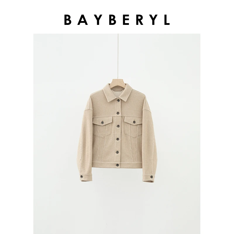 BAYBERYL老贝饼干夹克*四口袋翻领单排扣百搭秋外套MF4D2911