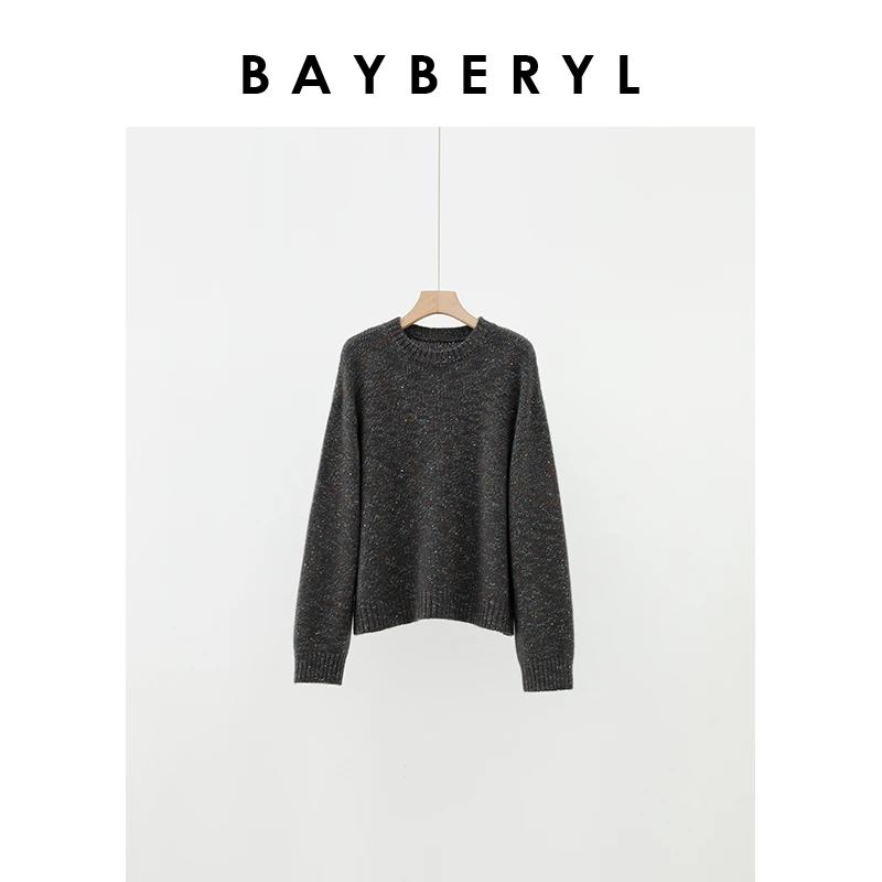 Z7-BAYBERYL老贝多瑙河*花纱亮片圆领氛围复古针织衫ZZS4F2811