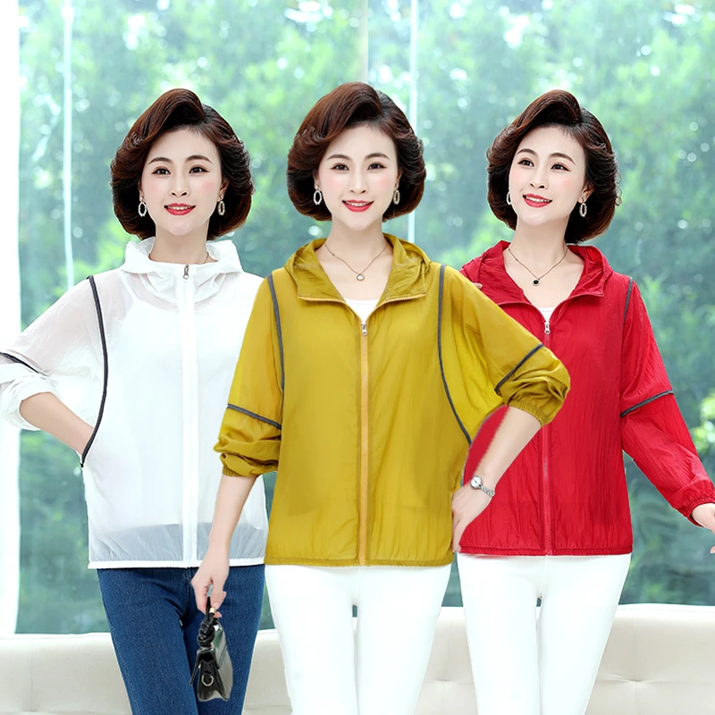 夏季薄款连帽防晒衣女2025新款可外穿宽松长袖透气大码上衣防晒服