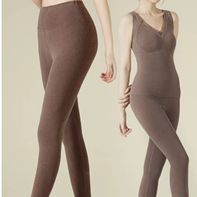 石墨烯女士暖暖裤高腰收腹超大弹力磨毛不卷边打底锁温内穿美体