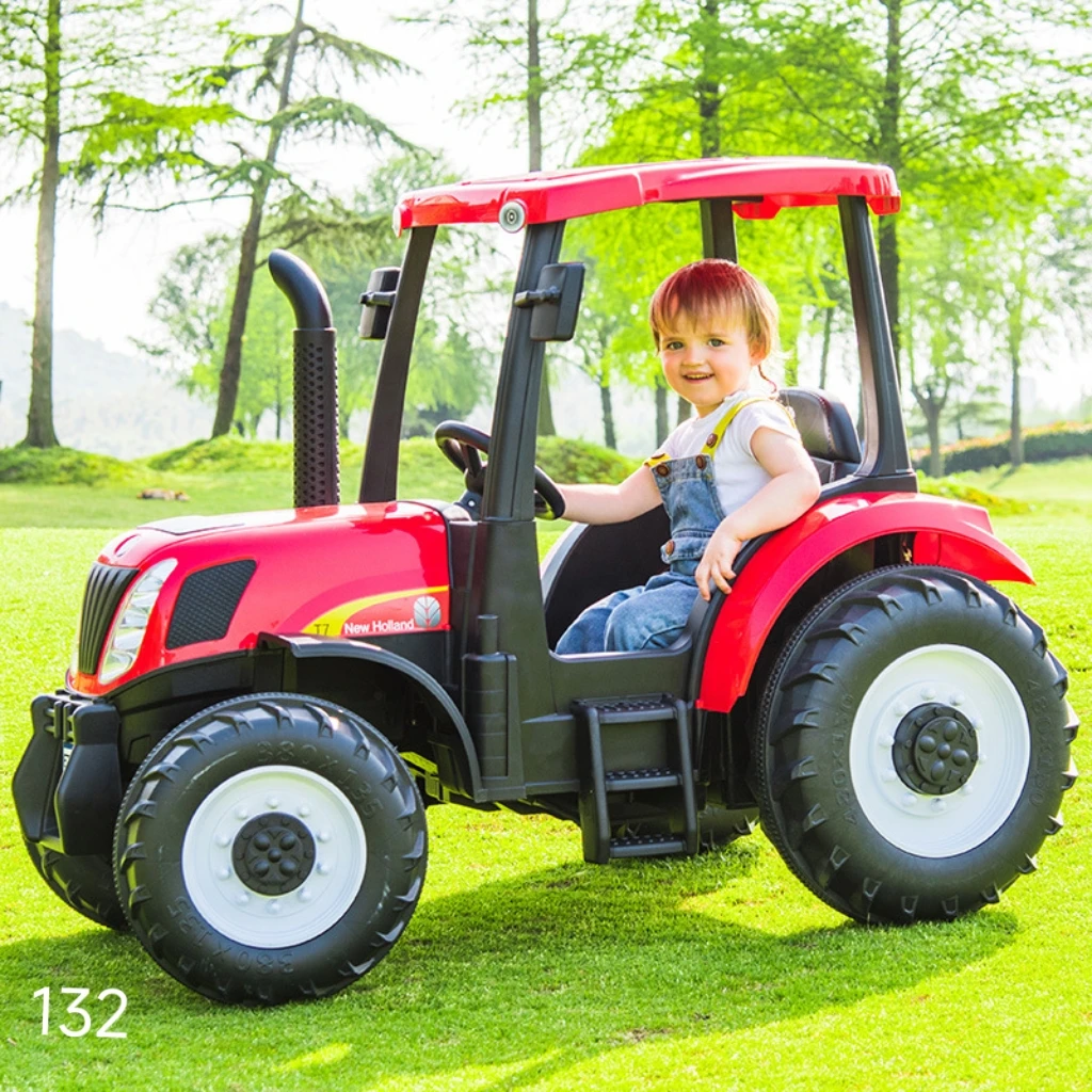 儿童大号电动车儿童拖拉机可坐人小孩拖拉机酷炫网红舒适工程车