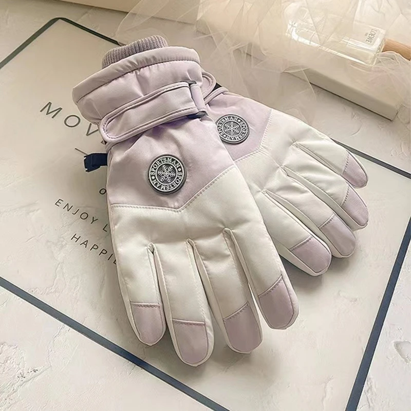 滑雪手套女冬天季厚骑行电动摩托车加绒玩雪男触屏户外棉保暖防寒