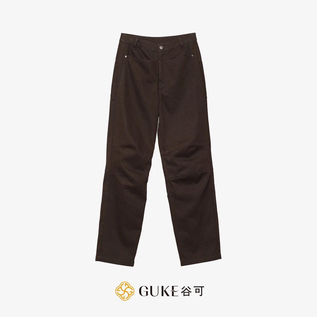 GKE/谷可K1200休闲工装裤女2024新款秋冬舒适百搭窄版直筒裤长裤