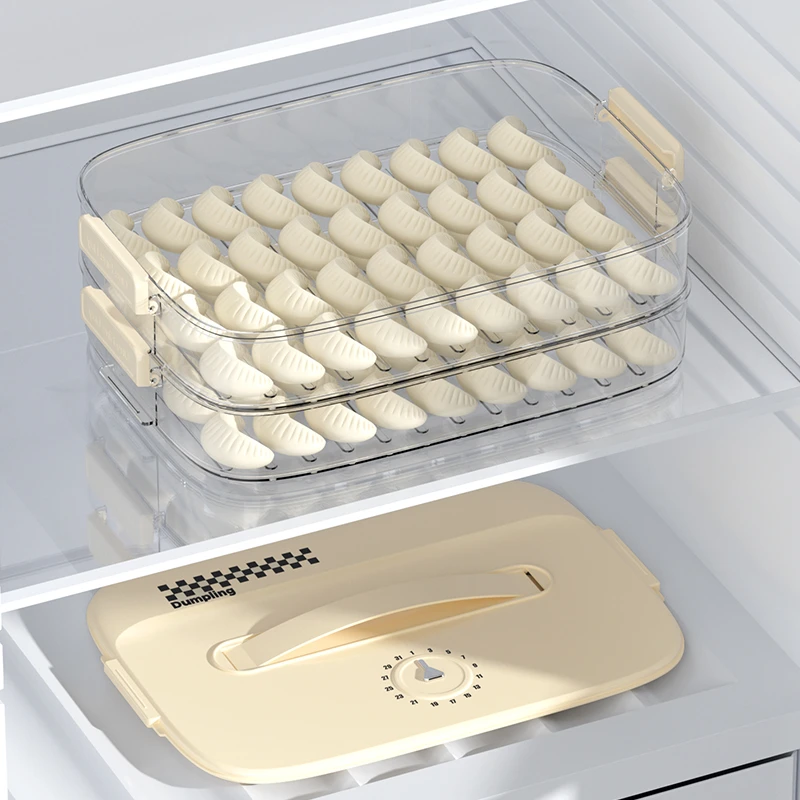 饺子收纳盒冰箱用食品级冷冻保鲜盒厨房装水饺馄饨专用的速冻盒子