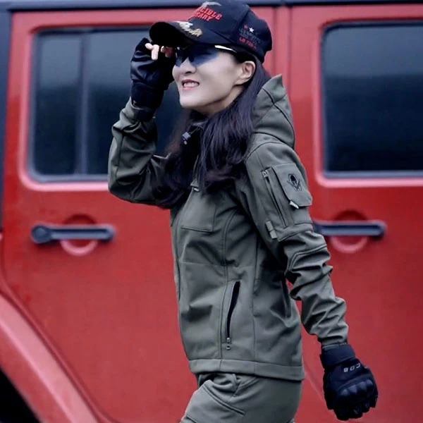 【木子户外】男女同款薄绒款软壳防风防泼水夹克秋季春季休闲连帽