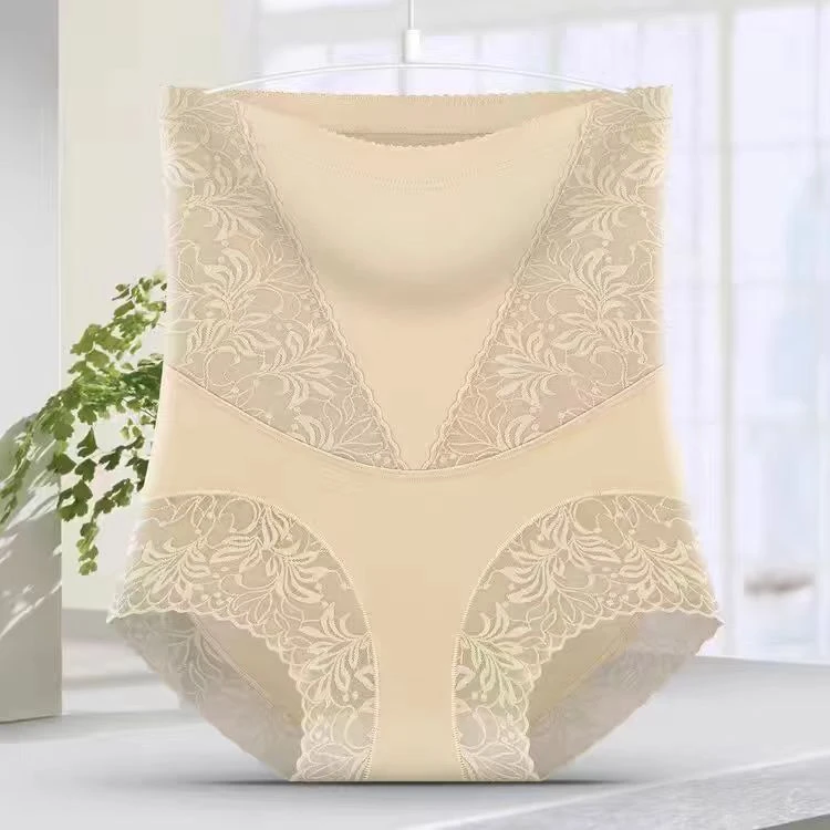 女士蕾丝高腰提臀无痕收腹裤1211