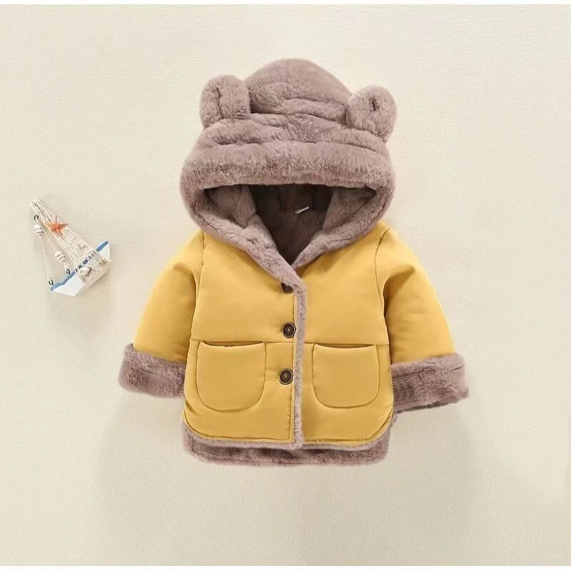 宝宝棉衣2024秋冬新款儿童装加厚棉服男女童婴儿保暖加绒冬装外套