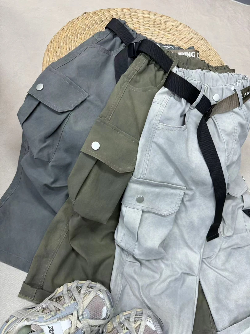 莫 2024 【X】9月12日 男童女童时尚米色大童工装裤6757-1-