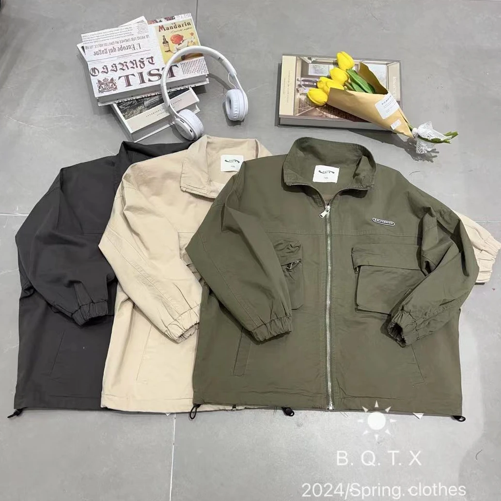 韩 2024 秋【X】9月12日 男童女童潮酷绿色外套2937-