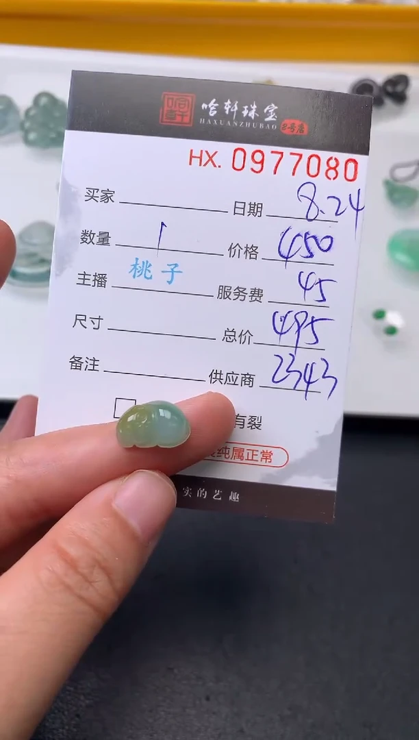 【闪购商品】翡翠挂件未镶嵌哈轩 挂件1