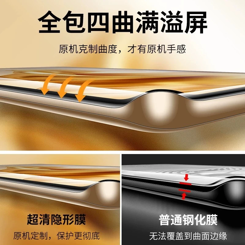 适用opporeno10pro钢化膜reno9曲屏reno6pro全屏手机膜5pro5G贴膜