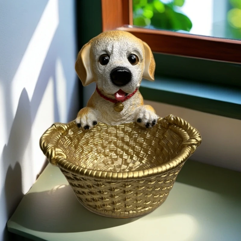 新款创意可爱狗狗钥匙大气家居客厅动物装饰摆设大号摆件动物饰品