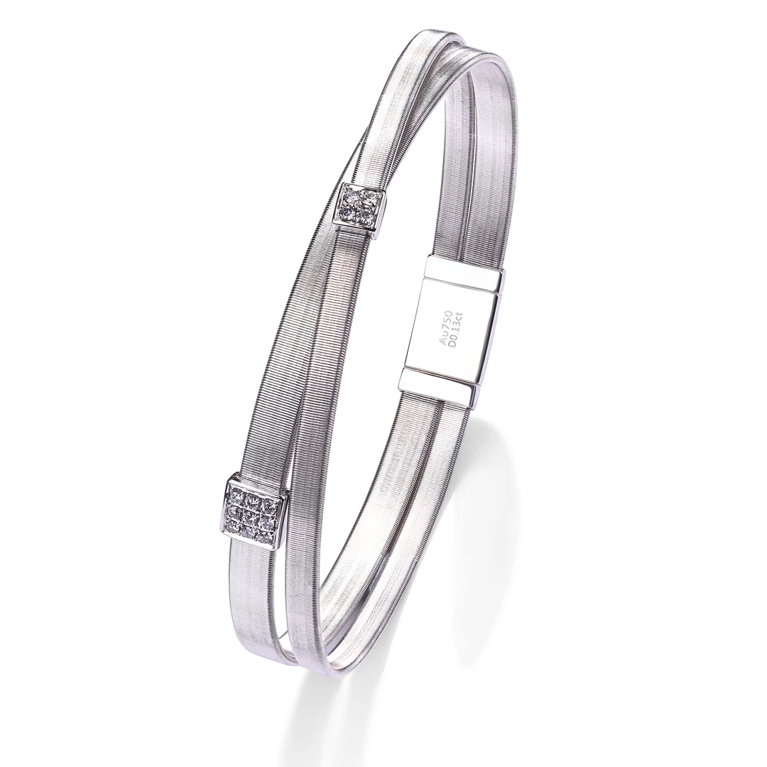 迈隆珠宝钻⽯⼿镯意大利设计款简约双层纯手工网红时尚轻奢百搭